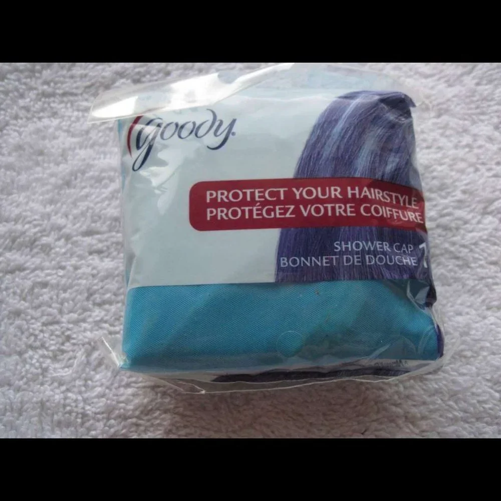 Goody Shower Cap Cover Head Protect Hair Style Plastic Bonnet 2009 Blue Green